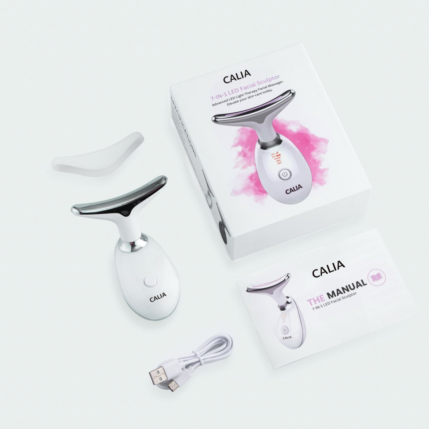 CALIA Masajeador Facial LED 7 en 1 + SERUM de regalo