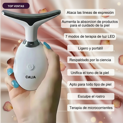CALIA Masajeador Facial LED 7 en 1 + SERUM de regalo