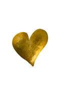 Ava Women's Brooch | Hammered Gold Heart Pin, Vintage Style - 1