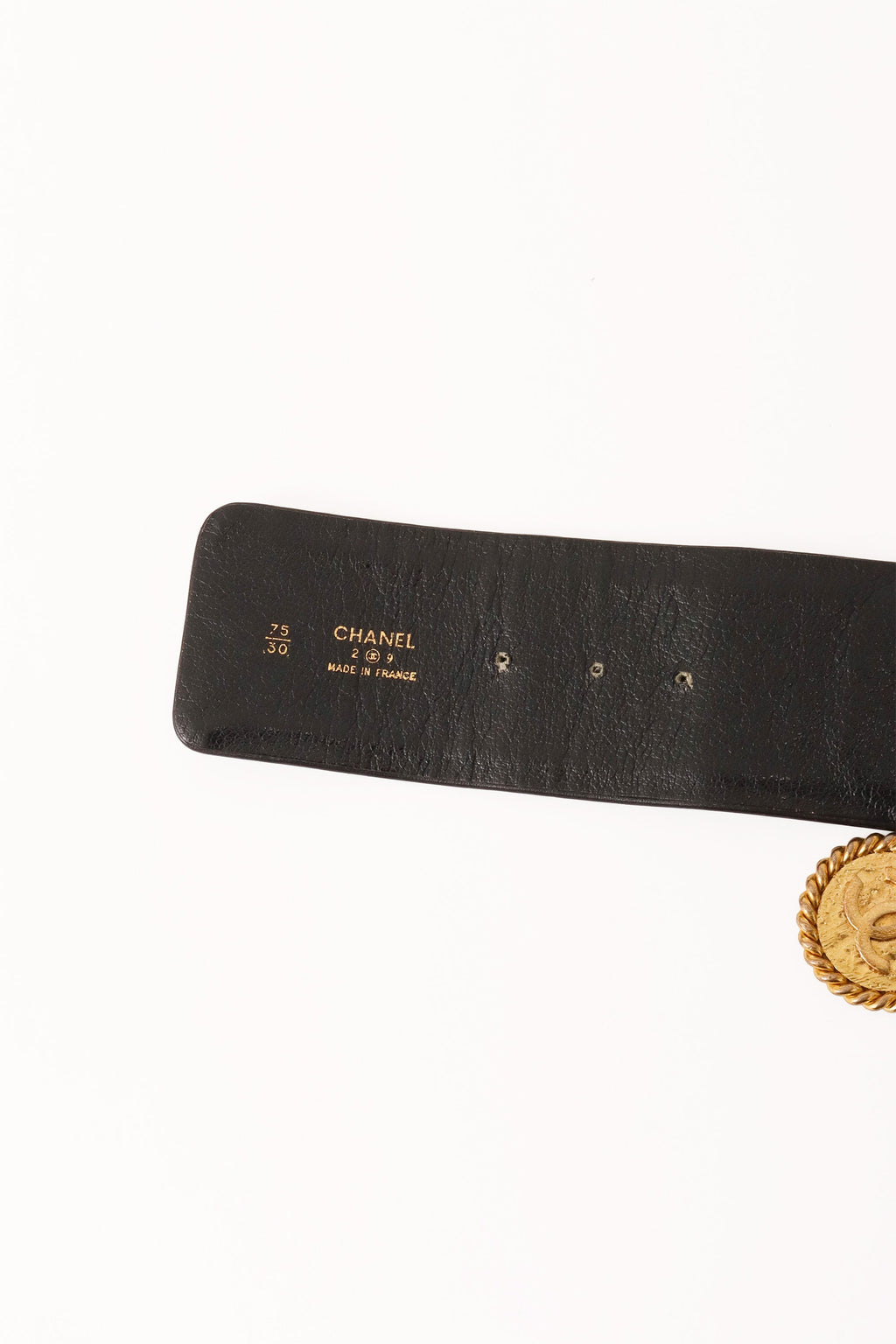 Bella Women's Black Leather Belt | Vintage Charm Design with Medallion Charms - 6
