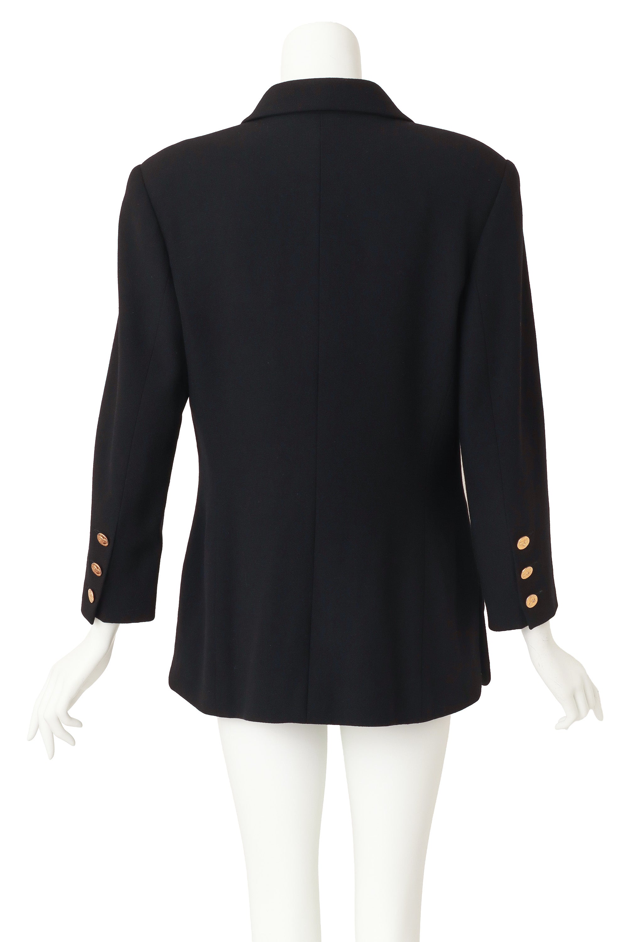 Bella Women's Blazer | Vintage Wool with Gold Coin Buttons - 5
