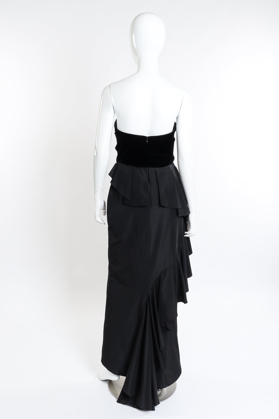 Bella Women's Evening Gown | Embellished Velvet, Strapless Design - 3