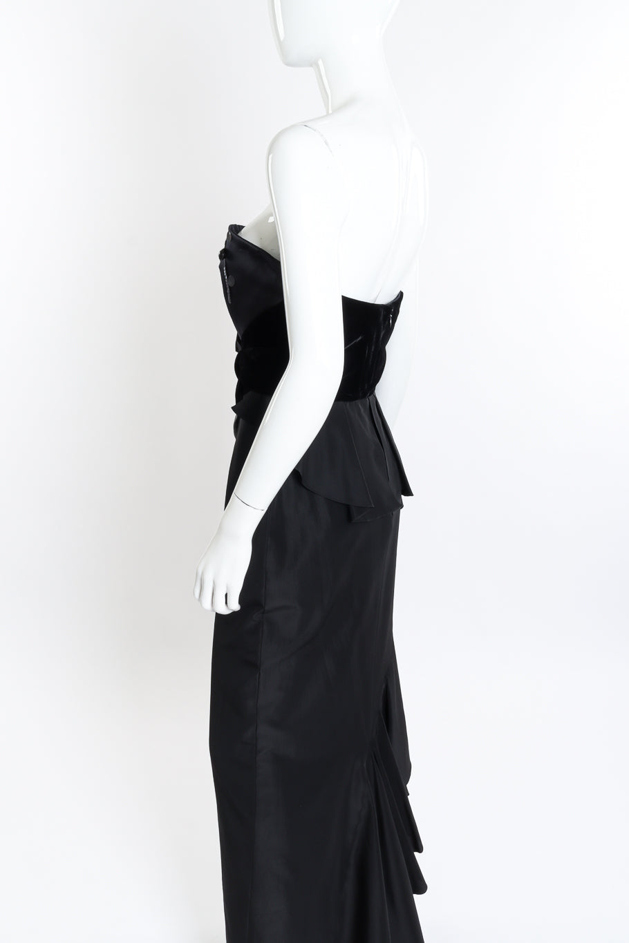 Bella Women's Evening Gown | Embellished Velvet, Strapless Design - 5