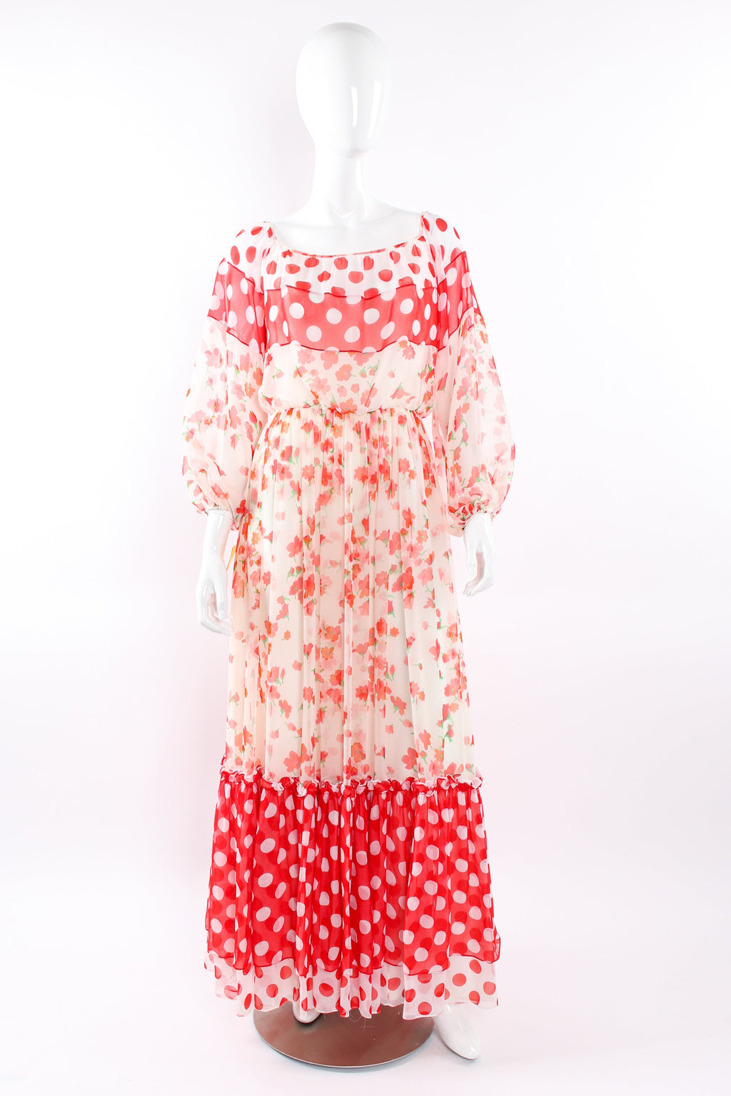 Bella Women's Maxi Dress | Floral Chiffon - 3