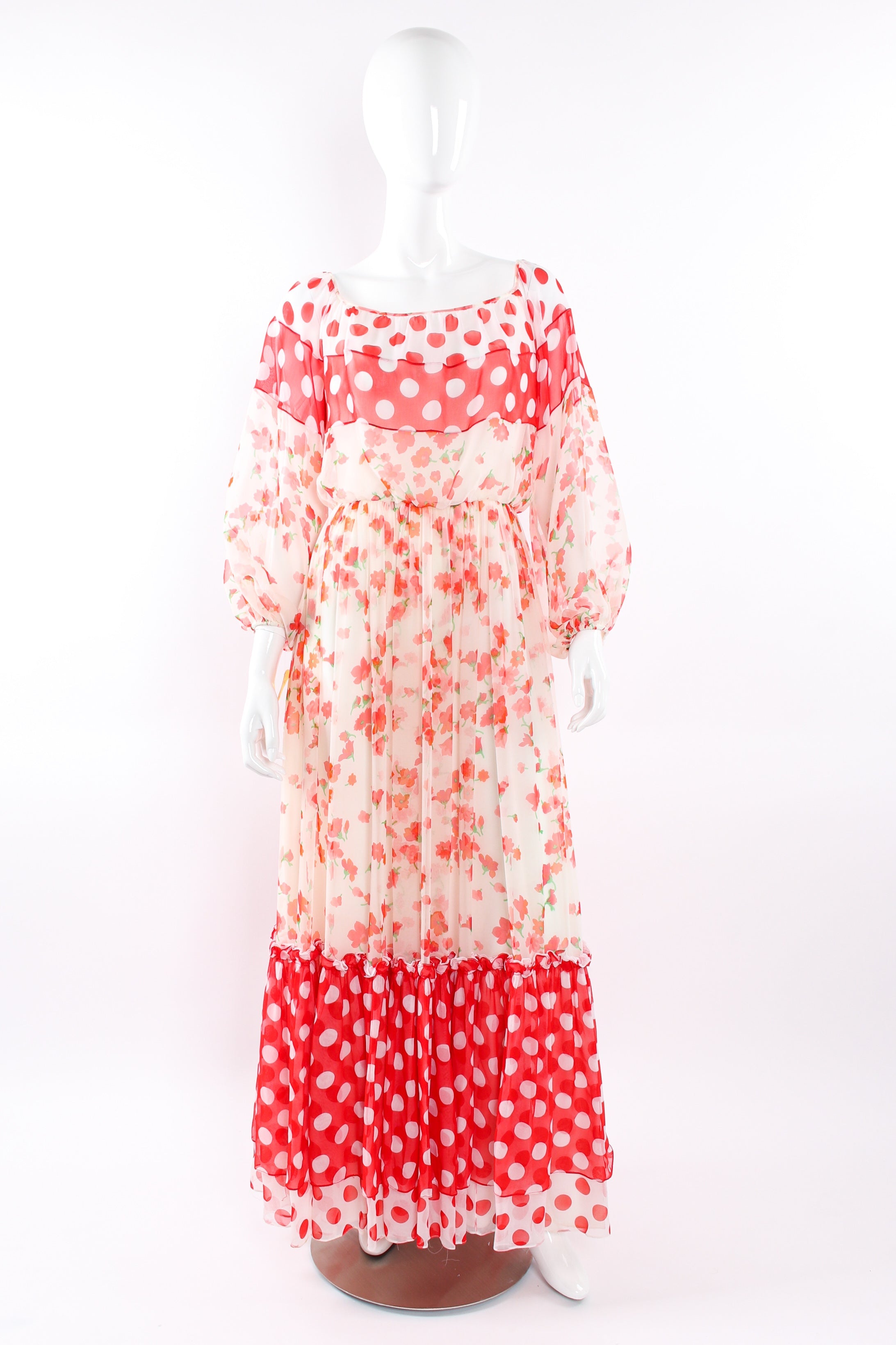 Bella Women's Maxi Dress | Floral Chiffon - 3