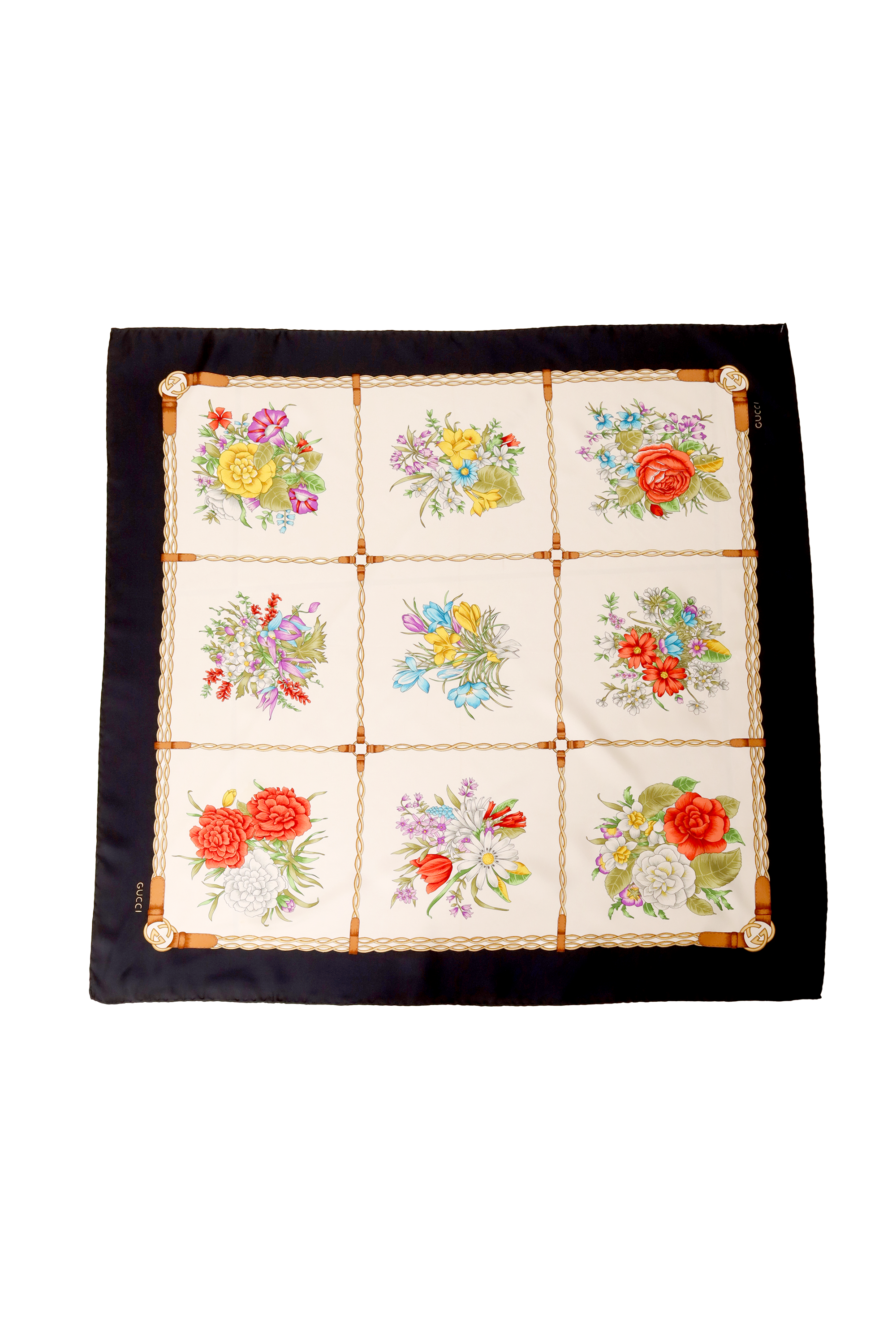 Bella Women's Silk Scarf | 100% Silk, Floral Pattern Design - 1