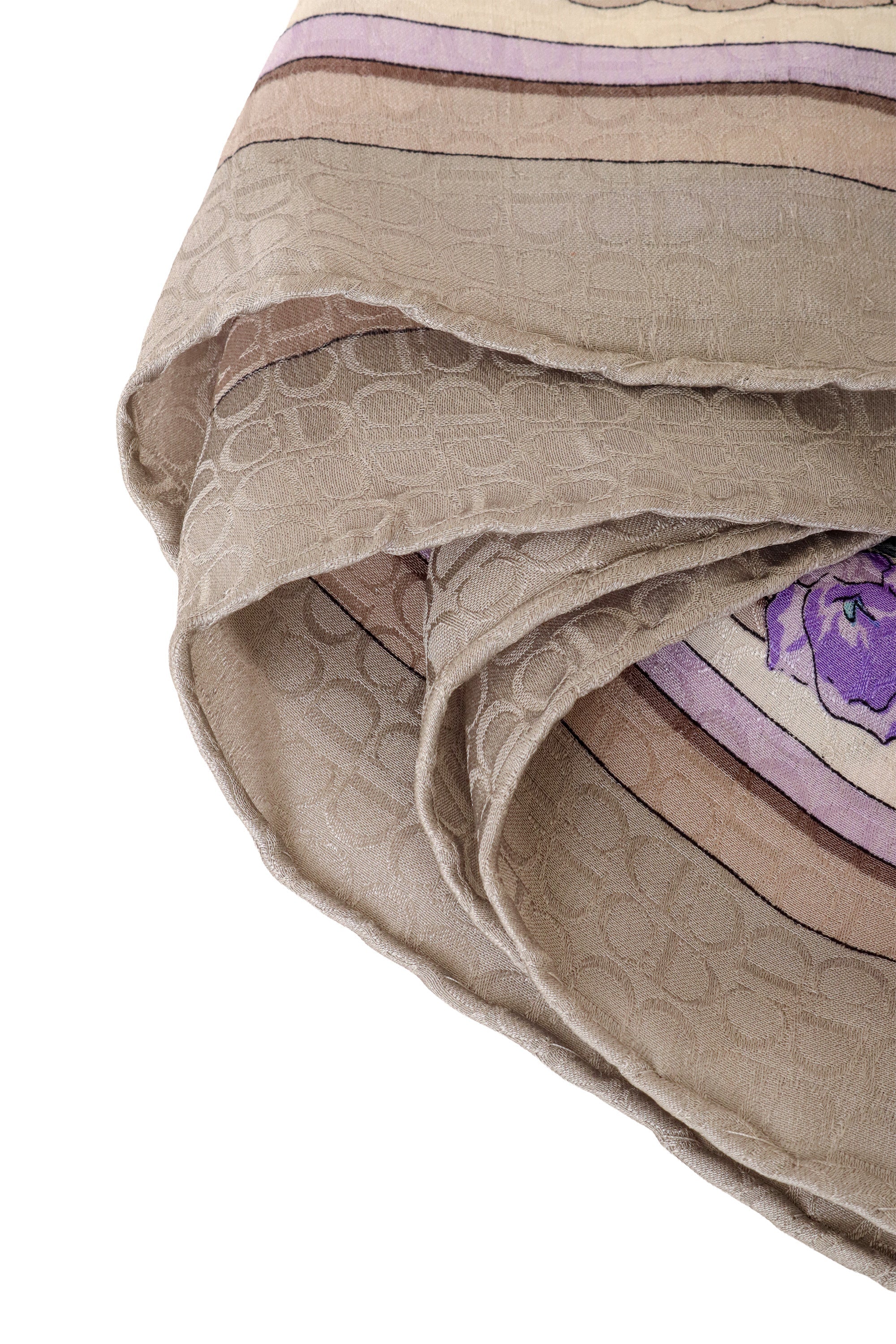 Bella Women's Silk Scarf | Floral Peacock Print, Made in Italy - 5