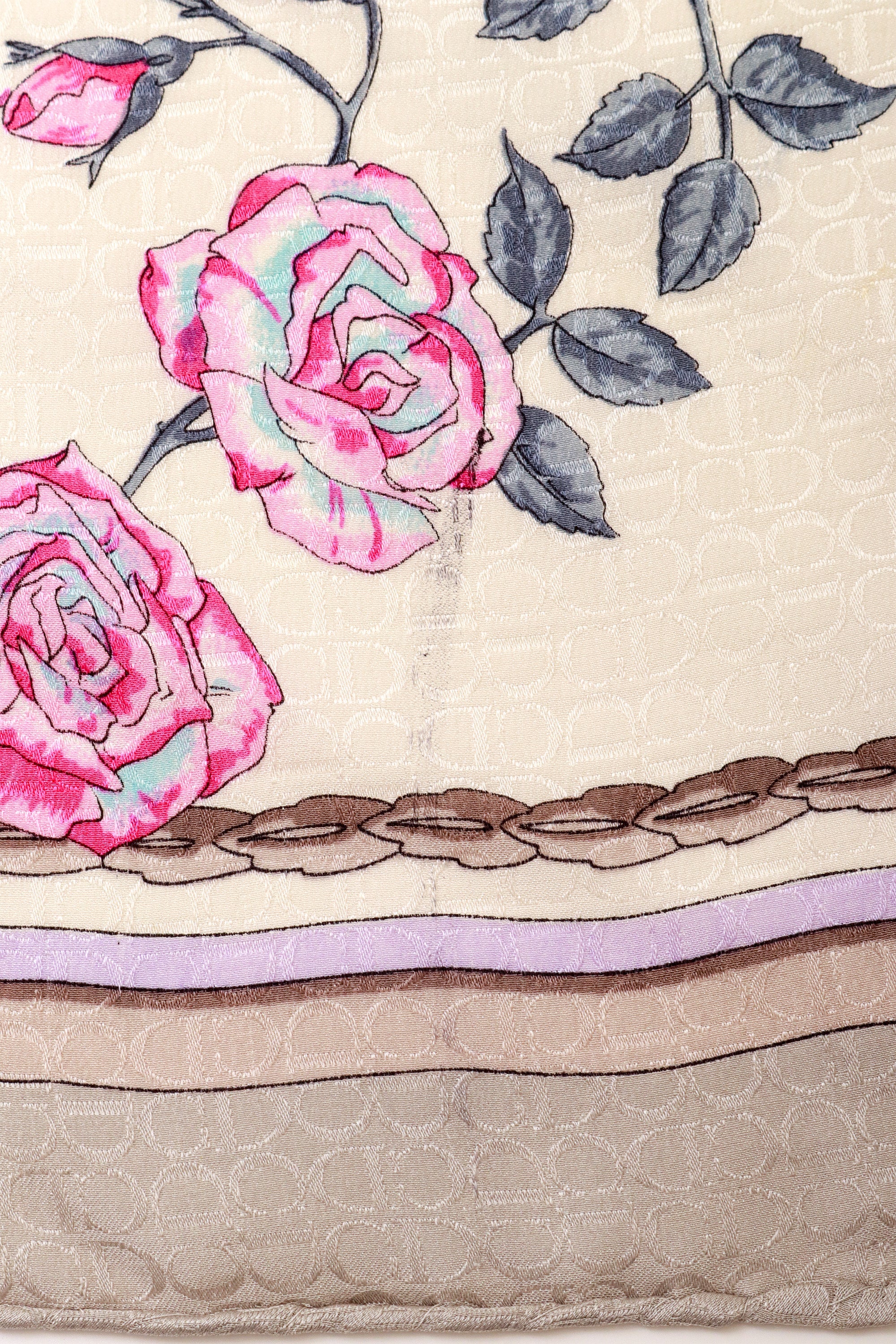 Bella Women's Silk Scarf | Floral Peacock Print, Made in Italy - 6