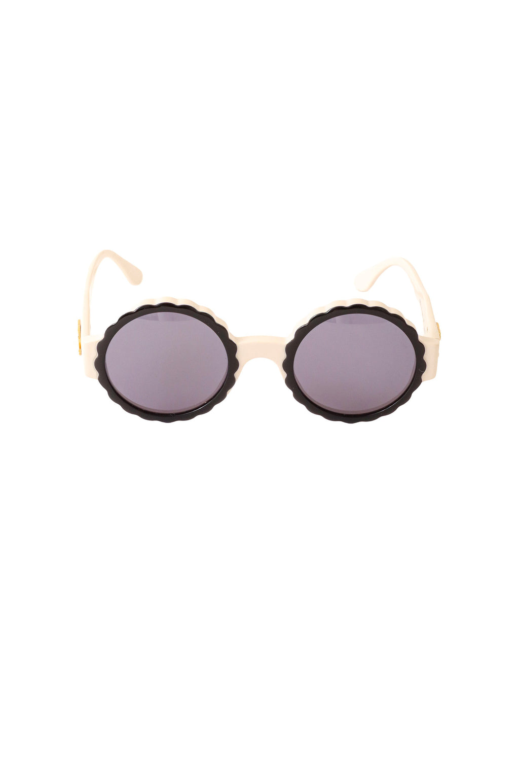 Bella Women's Sunglasses | Vintage Round Frame, Grey Tinted Lenses - 1