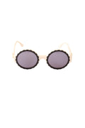 Bella Women's Sunglasses | Vintage Round Frame, Grey Tinted Lenses - 1