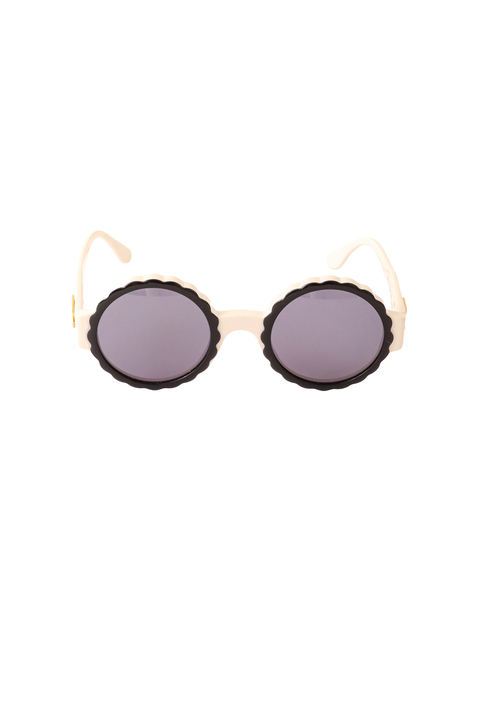 Bella Women's Sunglasses | Vintage Round Frame, Grey Tinted Lenses - 1