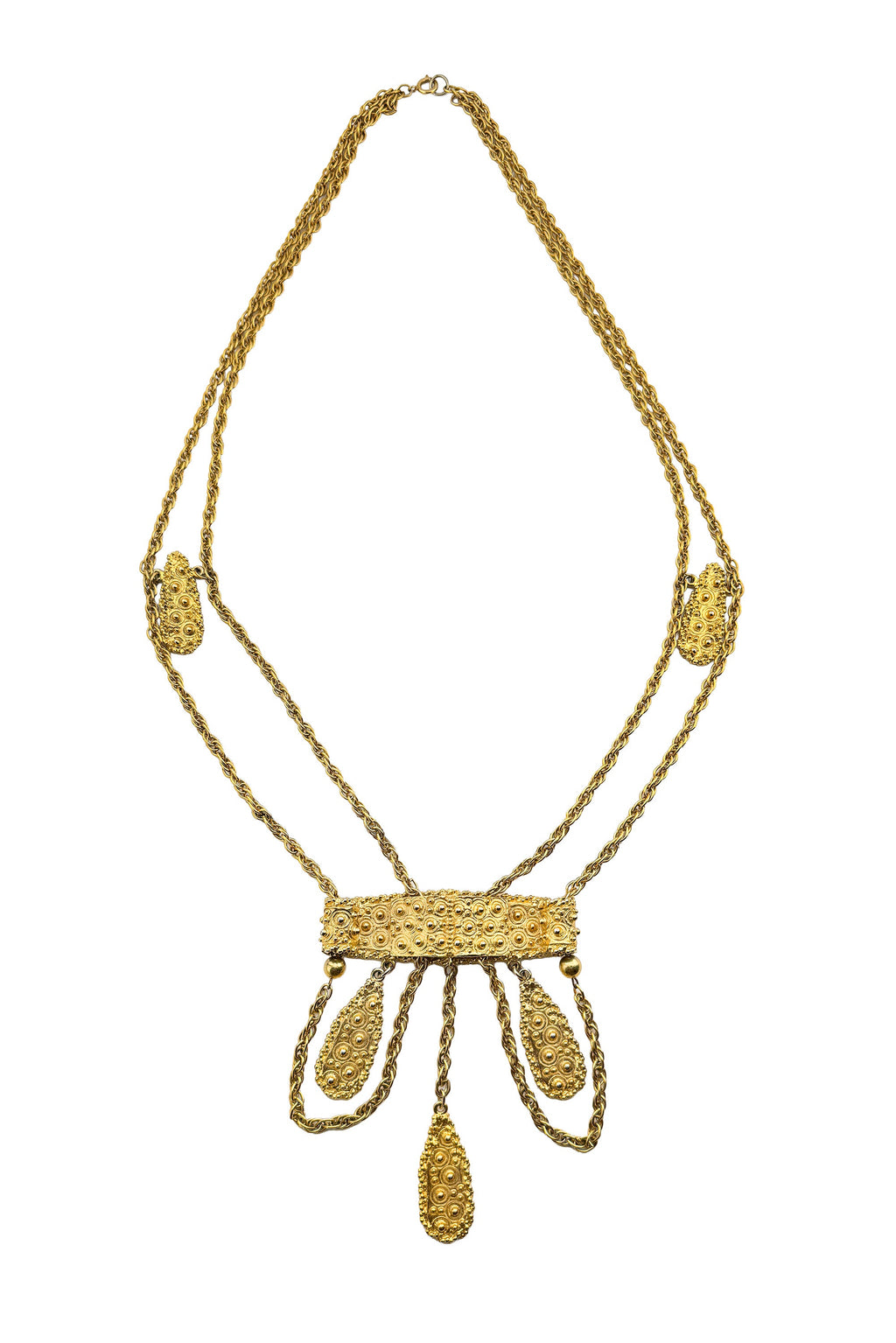 Blythe Women's Necklace | Byzantine Teardrop Design, Vintage Elegance - 1