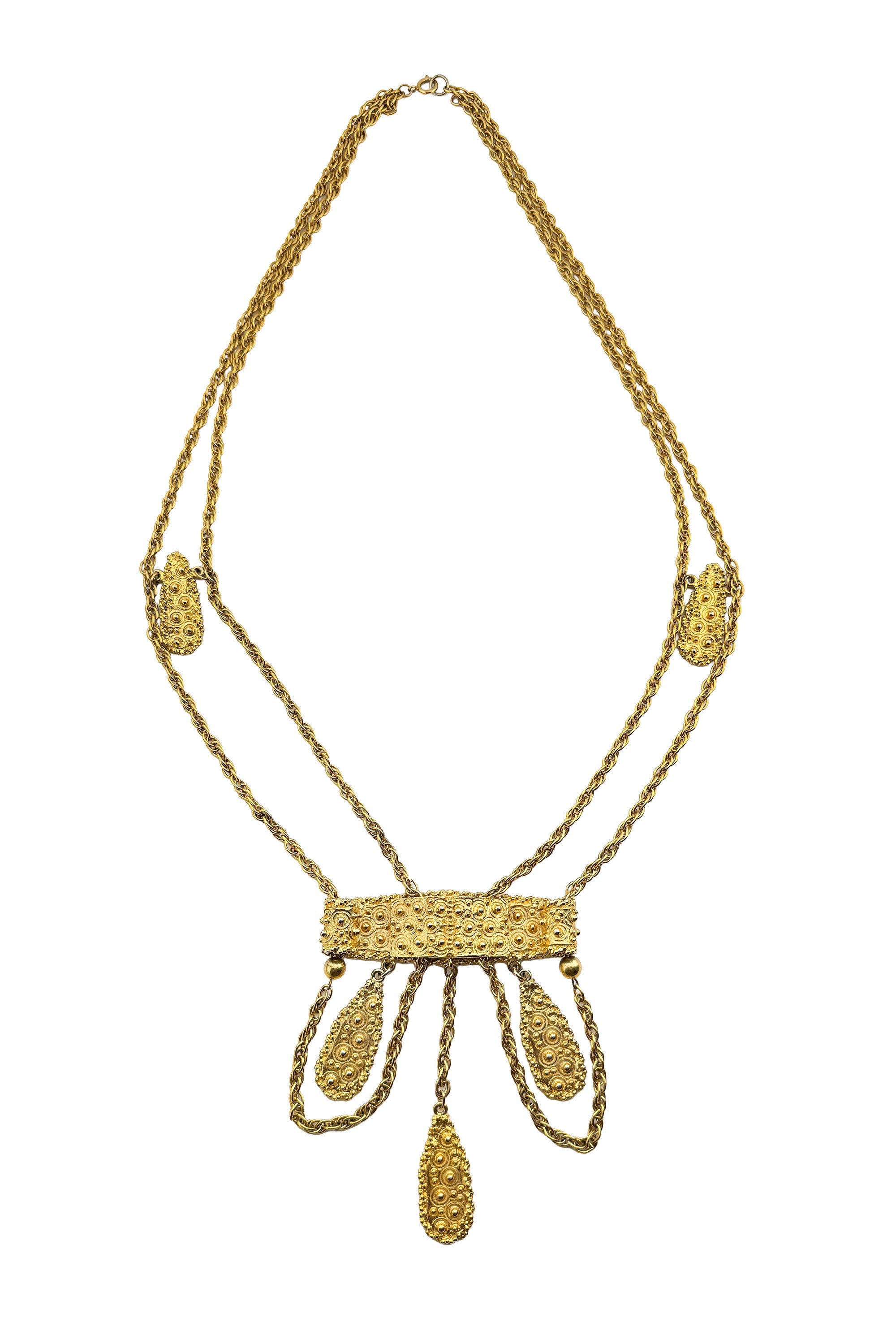 Blythe Women's Necklace | Byzantine Teardrop Design, Vintage Elegance - 1