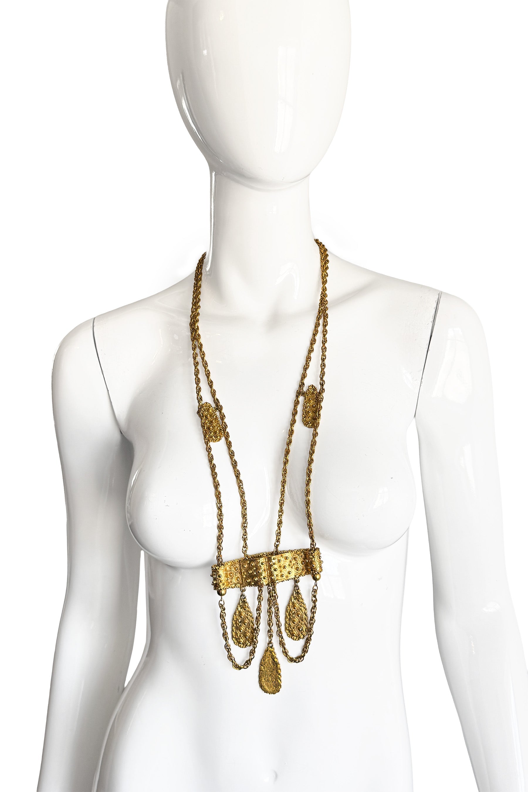 Blythe Women's Necklace | Byzantine Teardrop Design, Vintage Elegance - 2