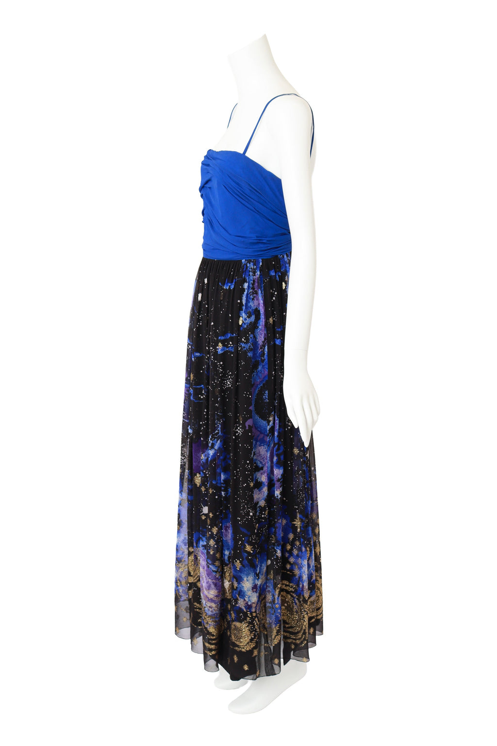 Celeste Women's A-Line Dress Set | Silk Chiffon with Sheer Duster Robe - 3