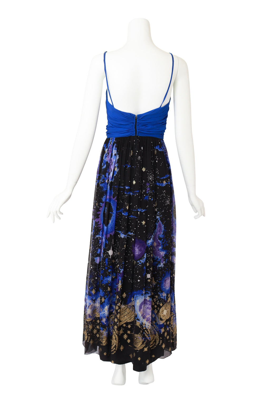 Celeste Women's A-Line Dress Set | Silk Chiffon with Sheer Duster Robe - 4