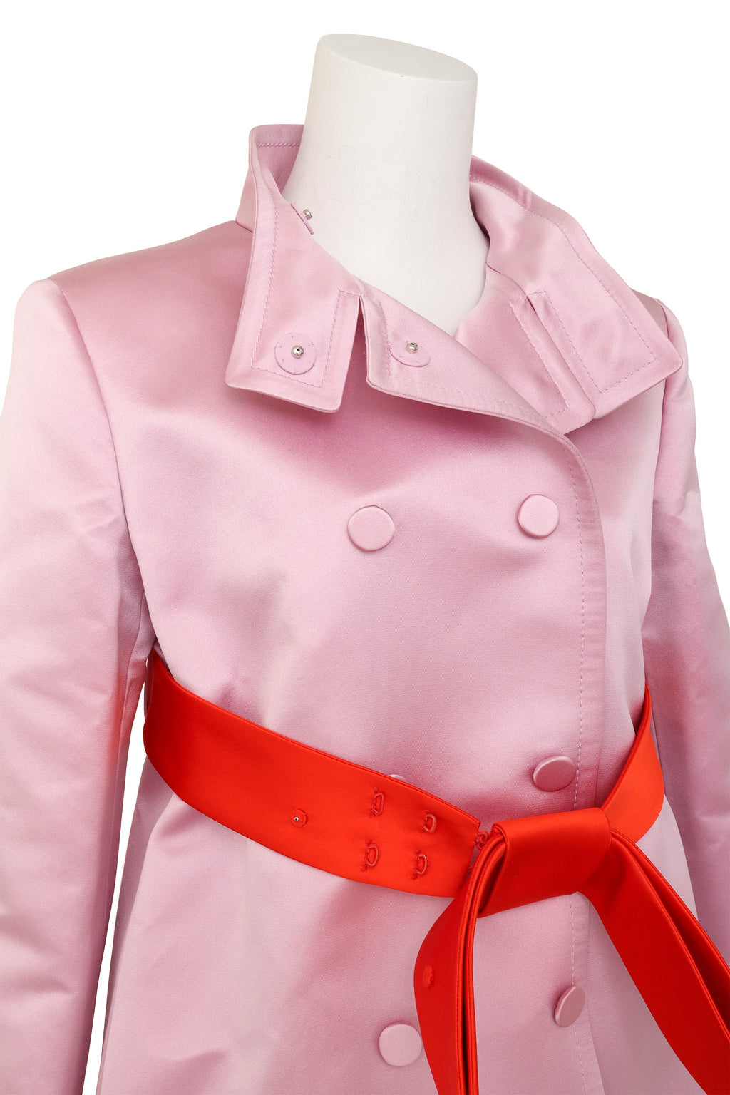Cleo Women's Coat | 100% Silk, Elegant Design with Oversized Bow Belt - 6