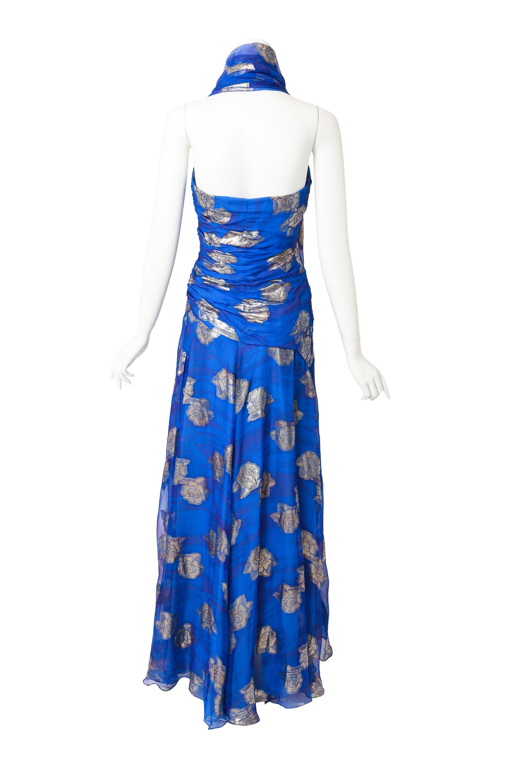 Cleo Women's Formal Dress | Floral Lamé, Elegant Evening Wear - 4