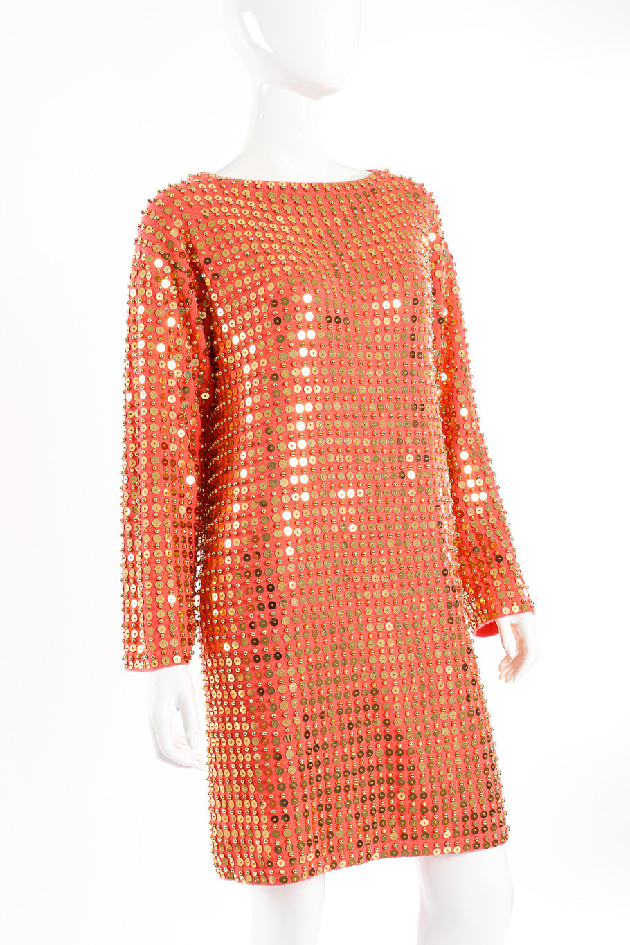 Cleo Women's Sweater Dress | 100% Cashmere, Sequin Embellished - 2