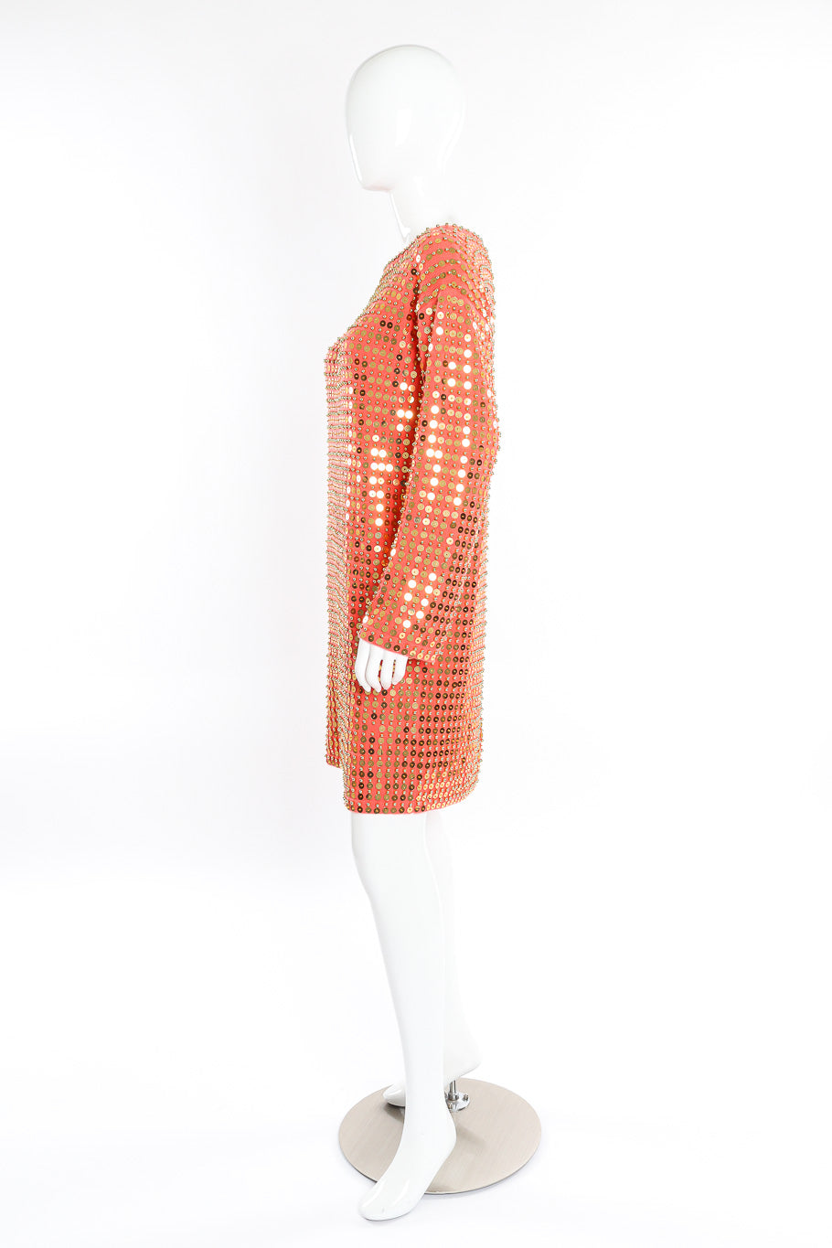 Cleo Women's Sweater Dress | 100% Cashmere, Sequin Embellished - 3