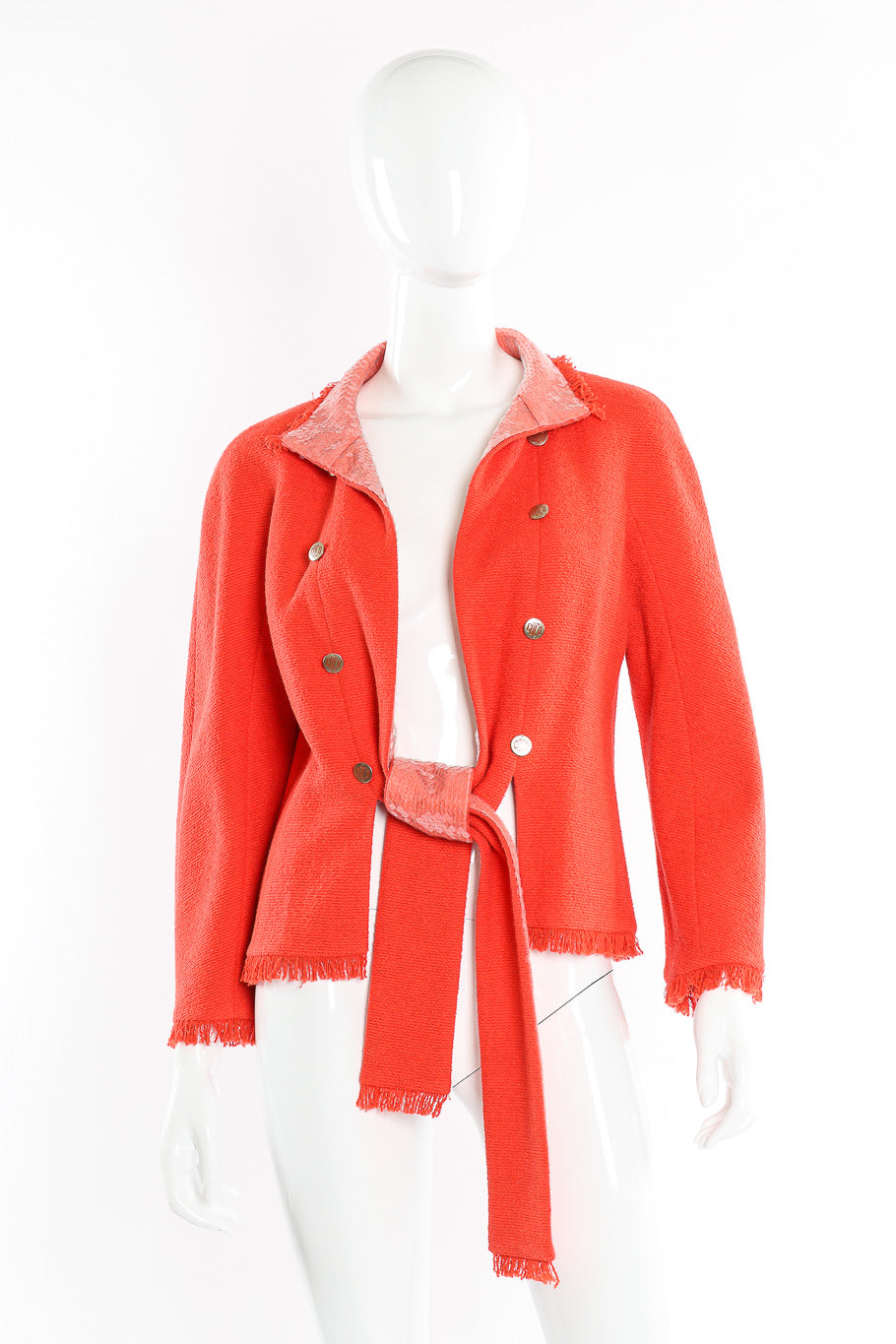 Cora Women's Jacket | Boucle Tweed with Sequin Details, Elegant Open Front - 3
