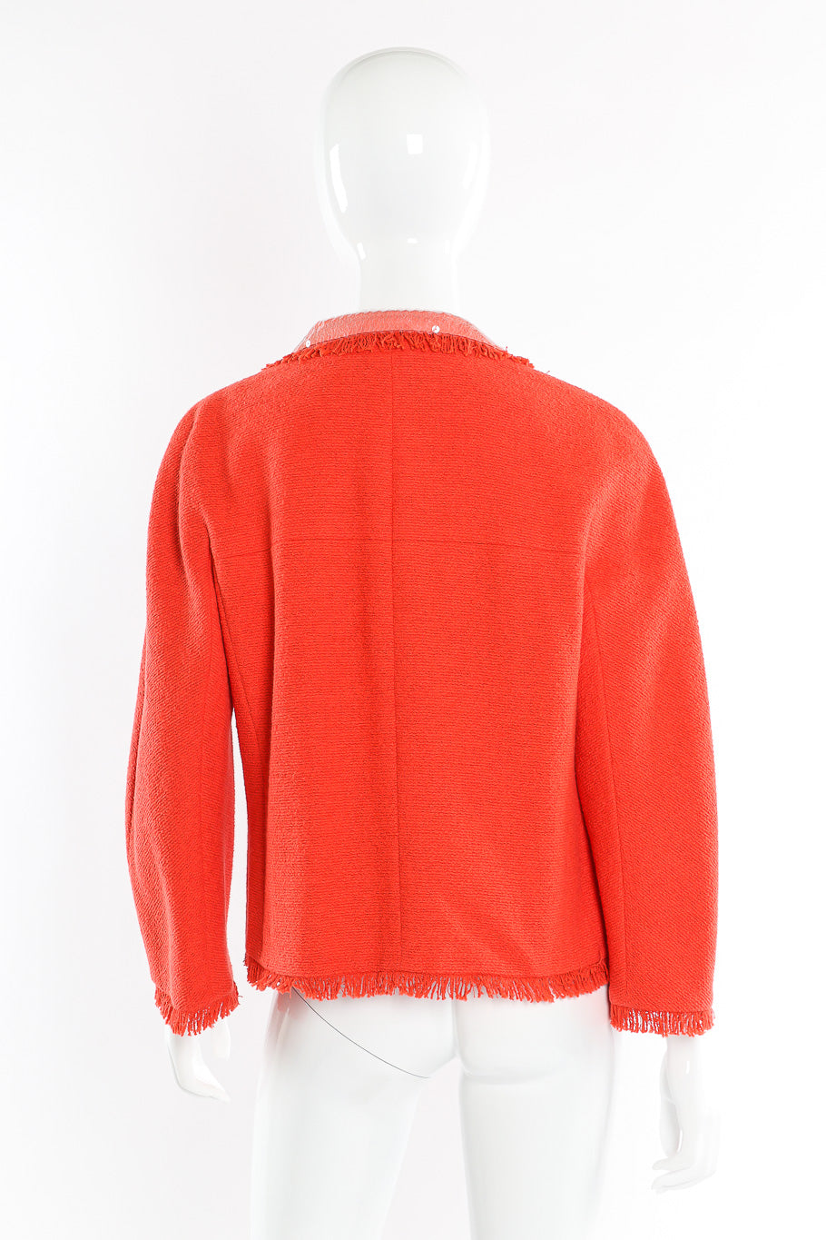 Cora Women's Jacket | Boucle Tweed with Sequin Details, Elegant Open Front - 5