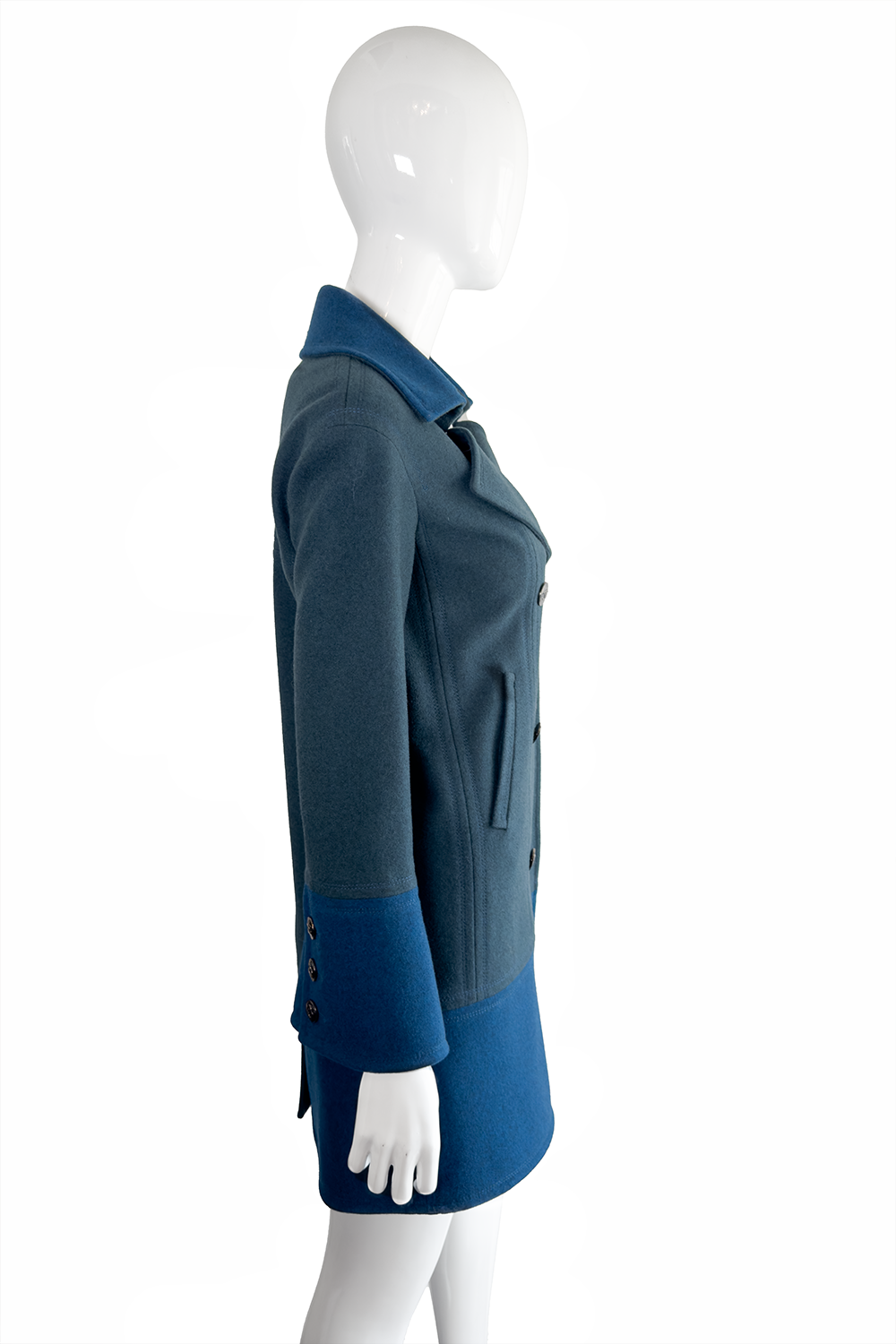 Daisy Women's Peacoat | Two-Tone Wool, Chic Design for Winter - 3
