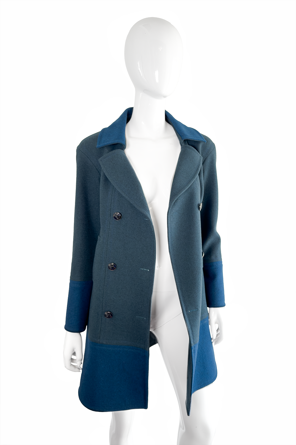 Daisy Women's Peacoat | Two-Tone Wool, Chic Design for Winter - 5