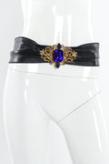 Fiona Women's Sash Belt | Elegant Leather with Crystal Buckle - 1