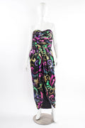 Fleur Women's Maxi Dress | Metallic Brocade, Strapless Elegance - 1