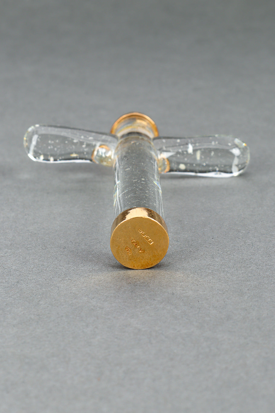 Gala Vintage Cross Pendant | 18KT Gold, Handblown Glass - 6