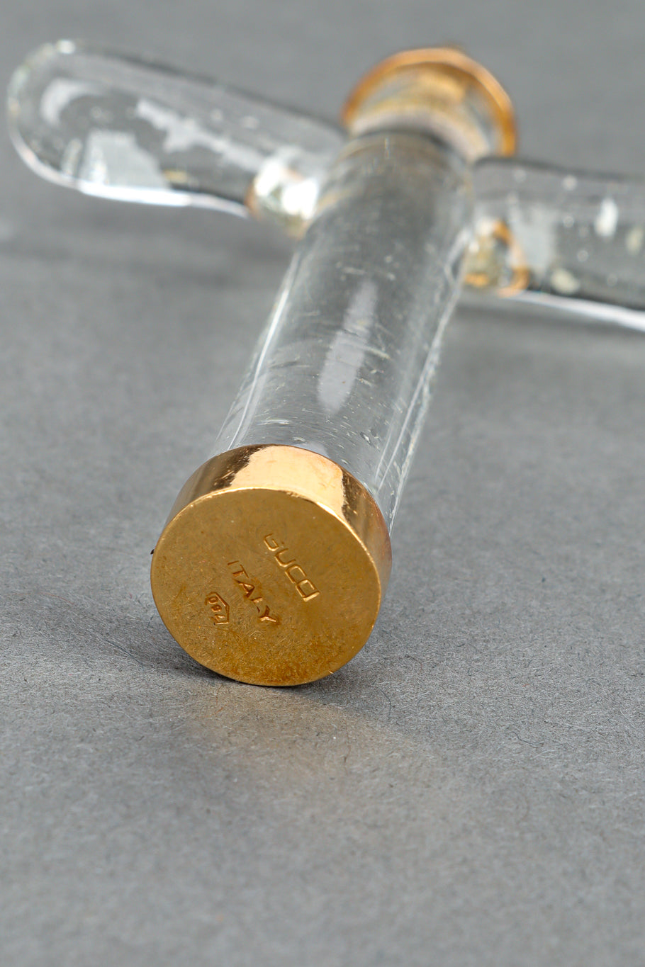 Gala Vintage Cross Pendant | 18KT Gold, Handblown Glass - 7