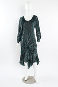 Holly Women's Cocktail Dress | Metallic Velvet Elegance - 1
