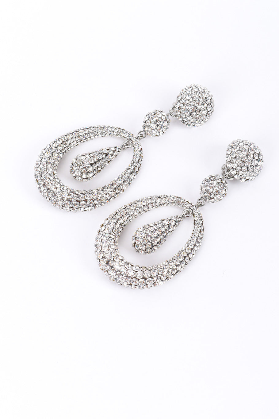 Holly Women's Hoop Drop Earrings | Silver with Preciosa Crystals - 3