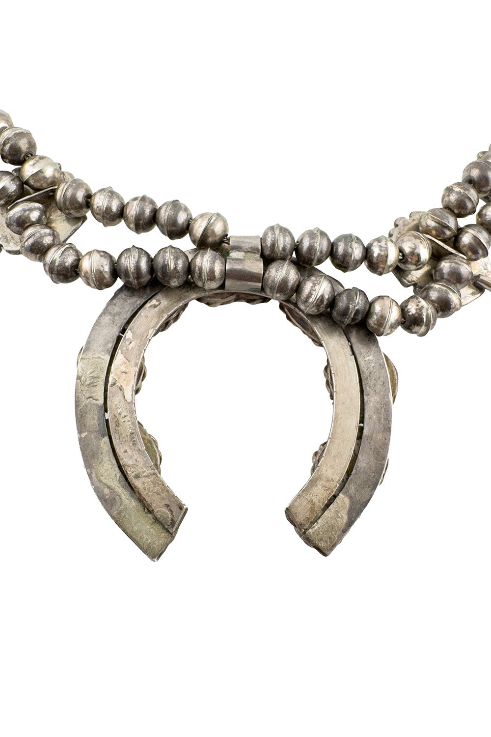 Karma Women's Squash Blossom Necklace | Kingman Turquoise, Vintage Design - 4