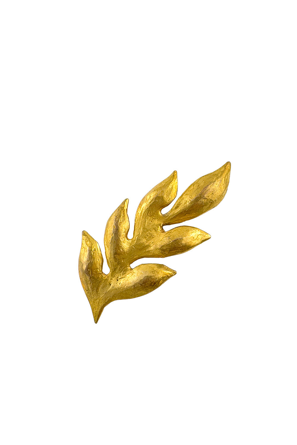 Lara Women's Brooch Pin | Gold Metal Leaf Design, Elegant Accessory - 1