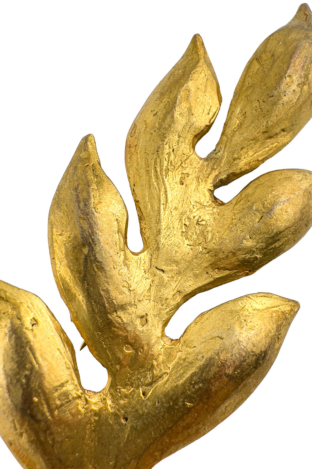 Lara Women's Brooch Pin | Gold Metal Leaf Design, Elegant Accessory - 2