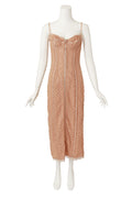 Lara Women's Cocktail Dress | Elegant Logo Lace, Structured Sweetheart Neckline - 1