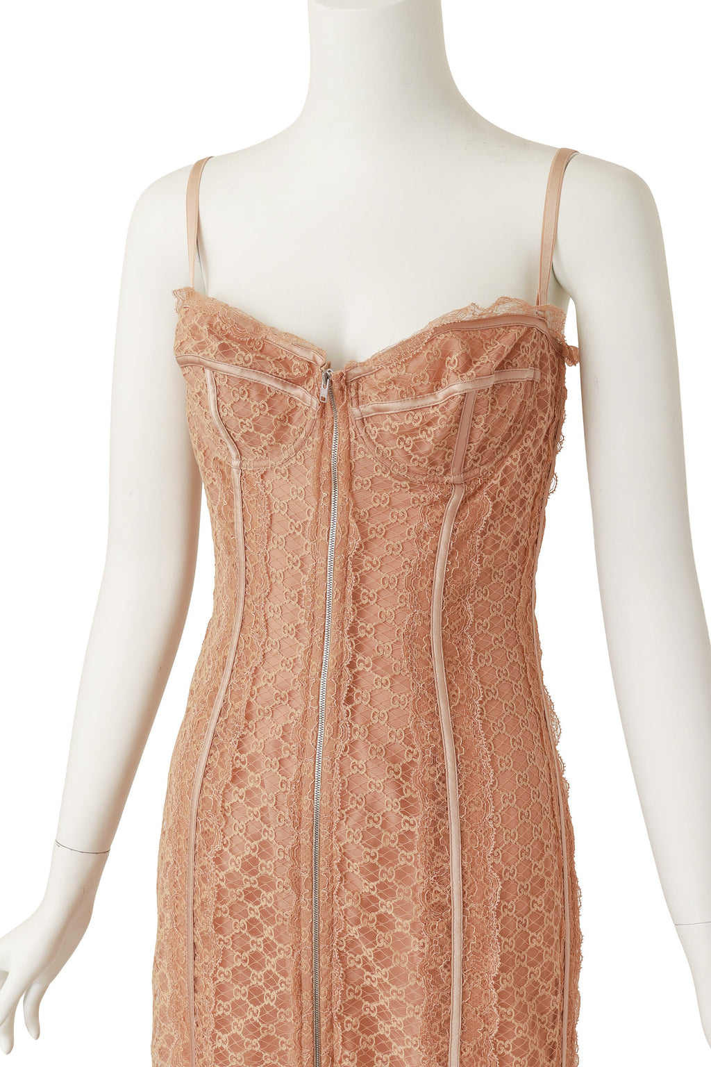 Lara Women's Cocktail Dress | Elegant Logo Lace, Structured Sweetheart Neckline - 2