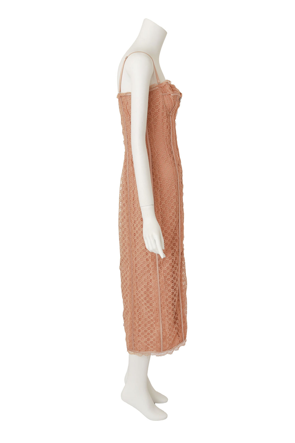 Lara Women's Cocktail Dress | Elegant Logo Lace, Structured Sweetheart Neckline - 3