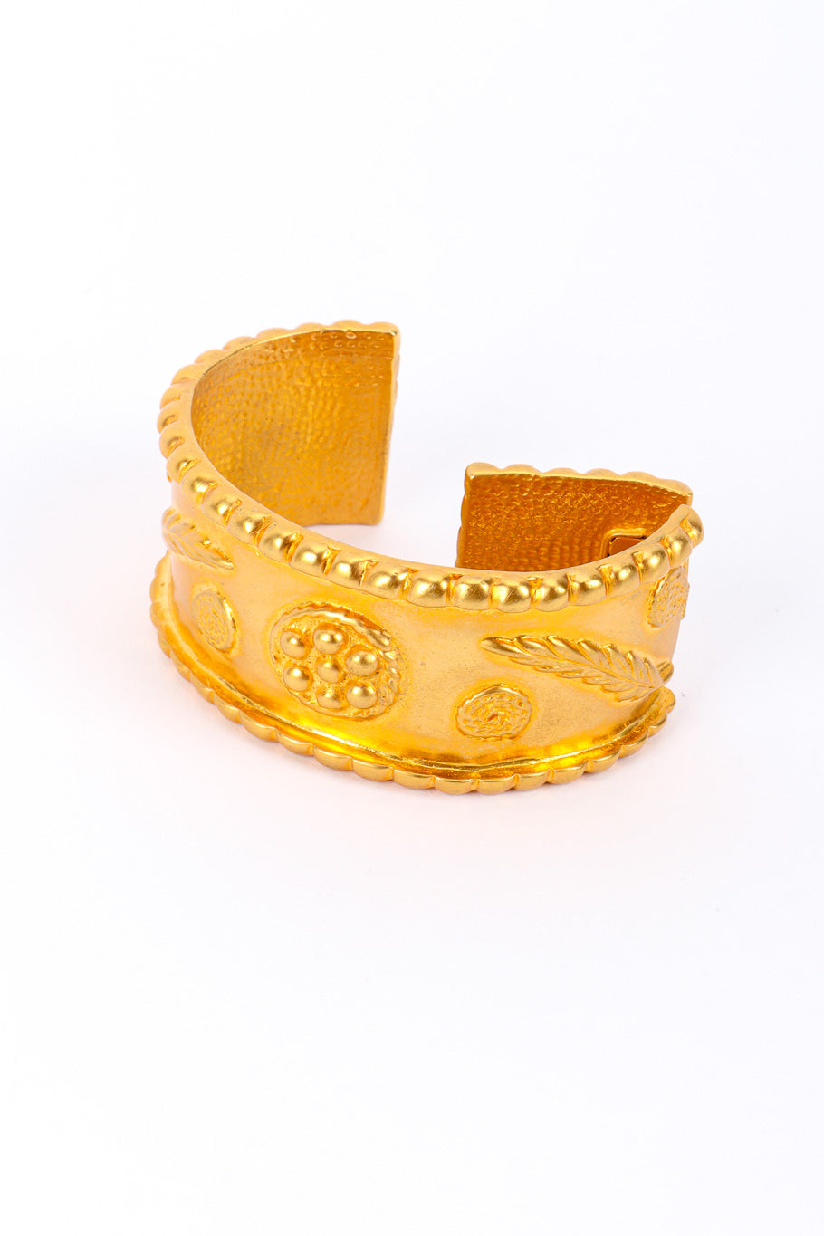 Mara Women's Bracelet | Sculpted Matte Gold Cuff Design - 1