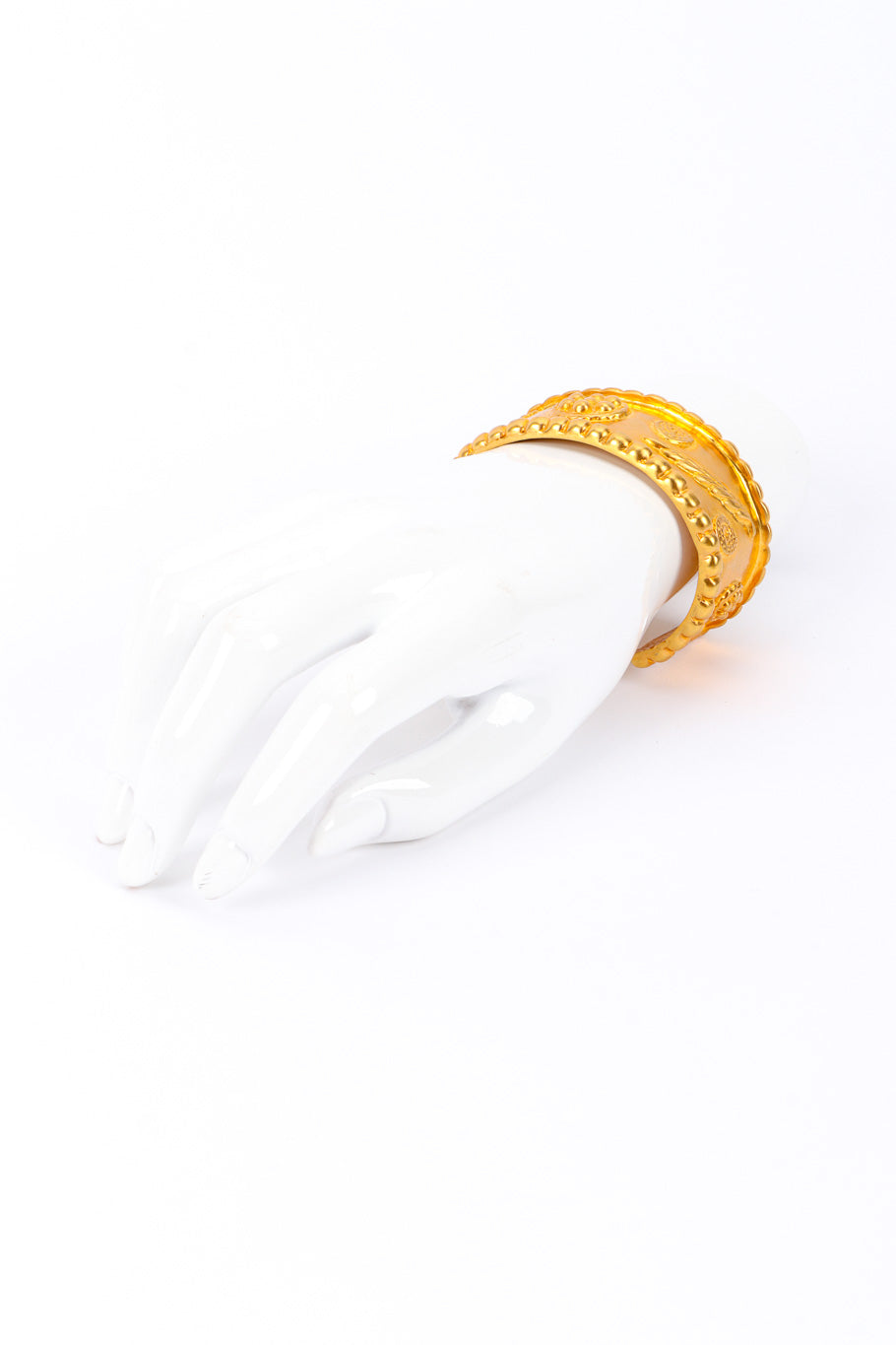 Mara Women's Bracelet | Sculpted Matte Gold Cuff Design - 2