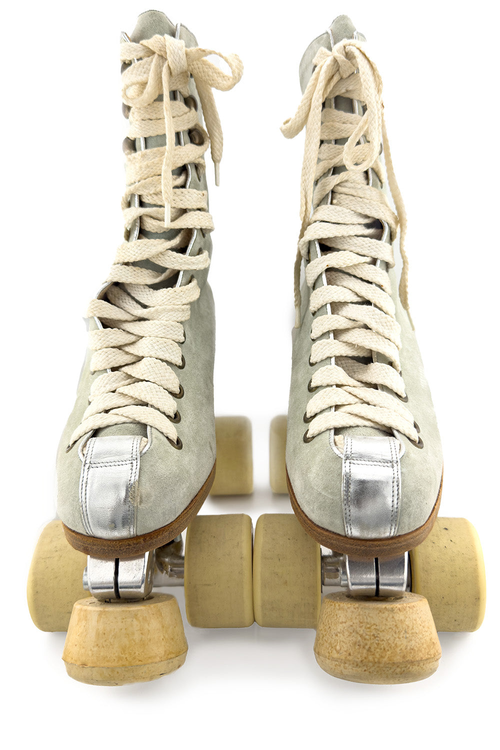 Mau Women's Roller Skates | Pastel Suede, Vintage Quad Design - 2