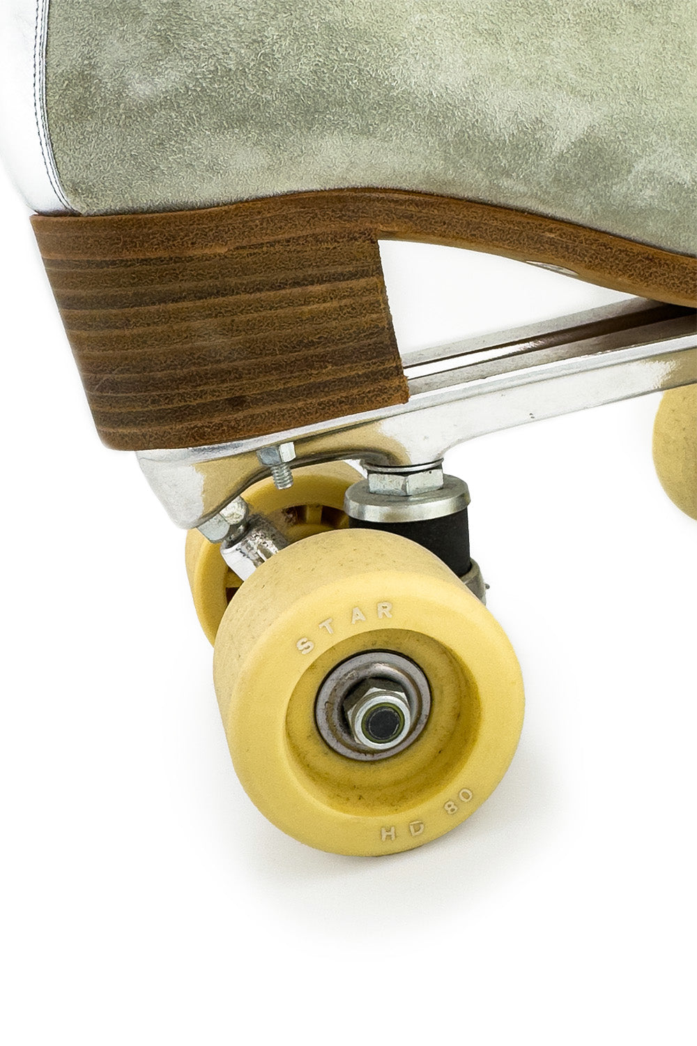 Mau Women's Roller Skates | Pastel Suede, Vintage Quad Design - 3