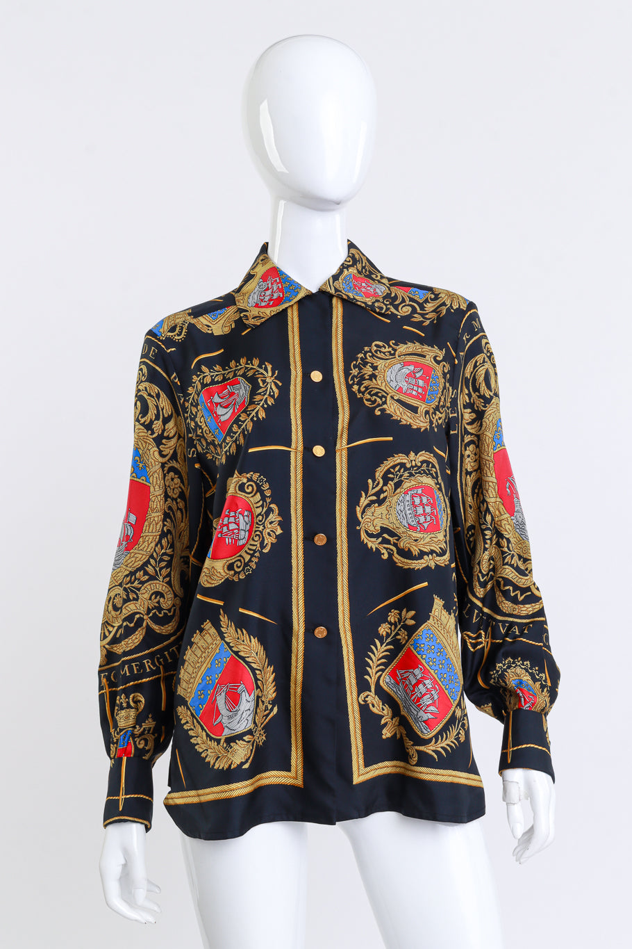 Nina Women's Blouse | Nautical Inspired Silk Elegance - 1