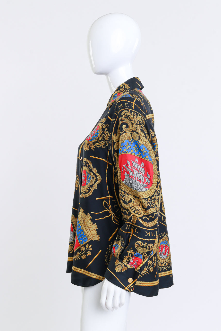 Nina Women's Blouse | Nautical Inspired Silk Elegance - 3