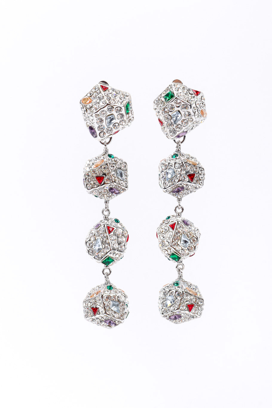 Nina Women's Nugget Earrings | Crystal-Embellished Geometric Design - 1