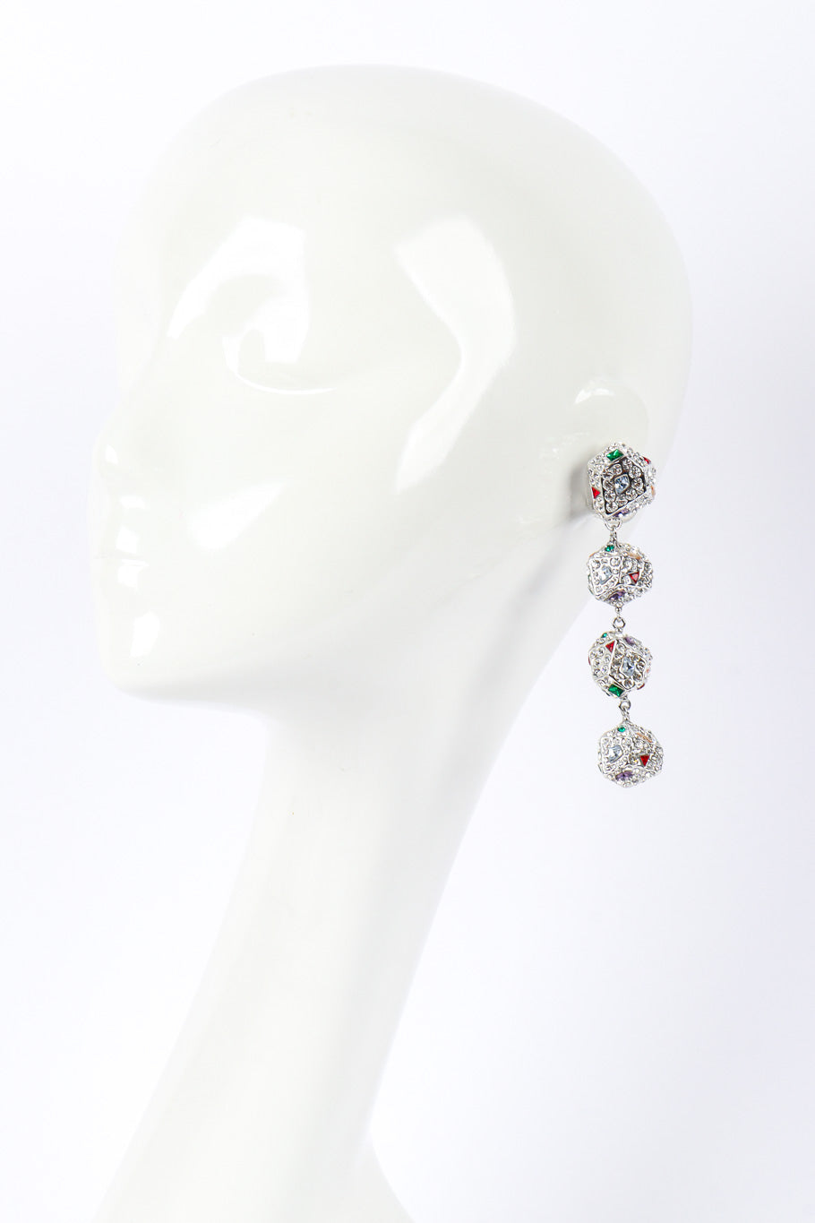 Nina Women's Nugget Earrings | Crystal-Embellished Geometric Design - 2