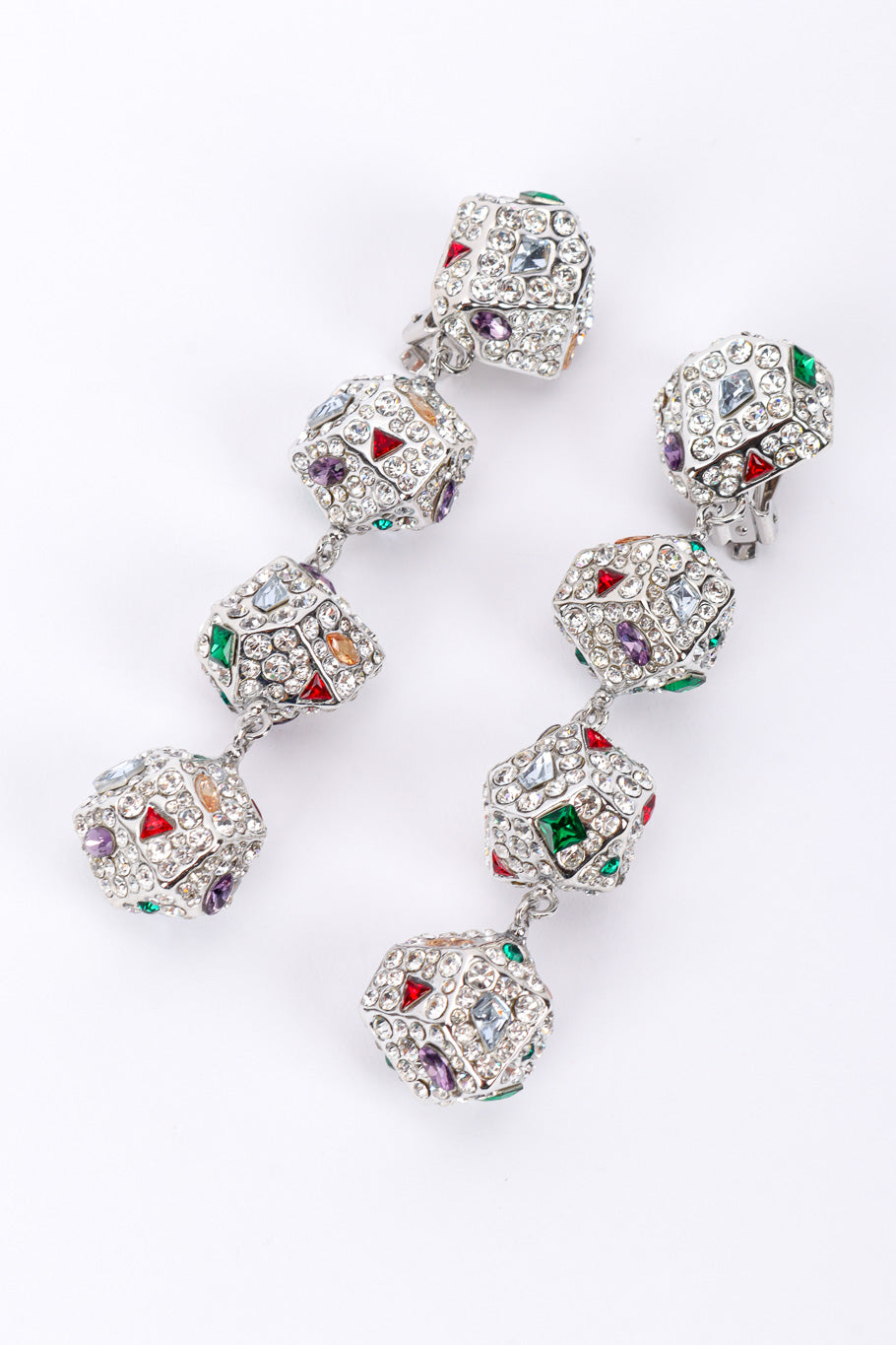 Nina Women's Nugget Earrings | Crystal-Embellished Geometric Design - 3