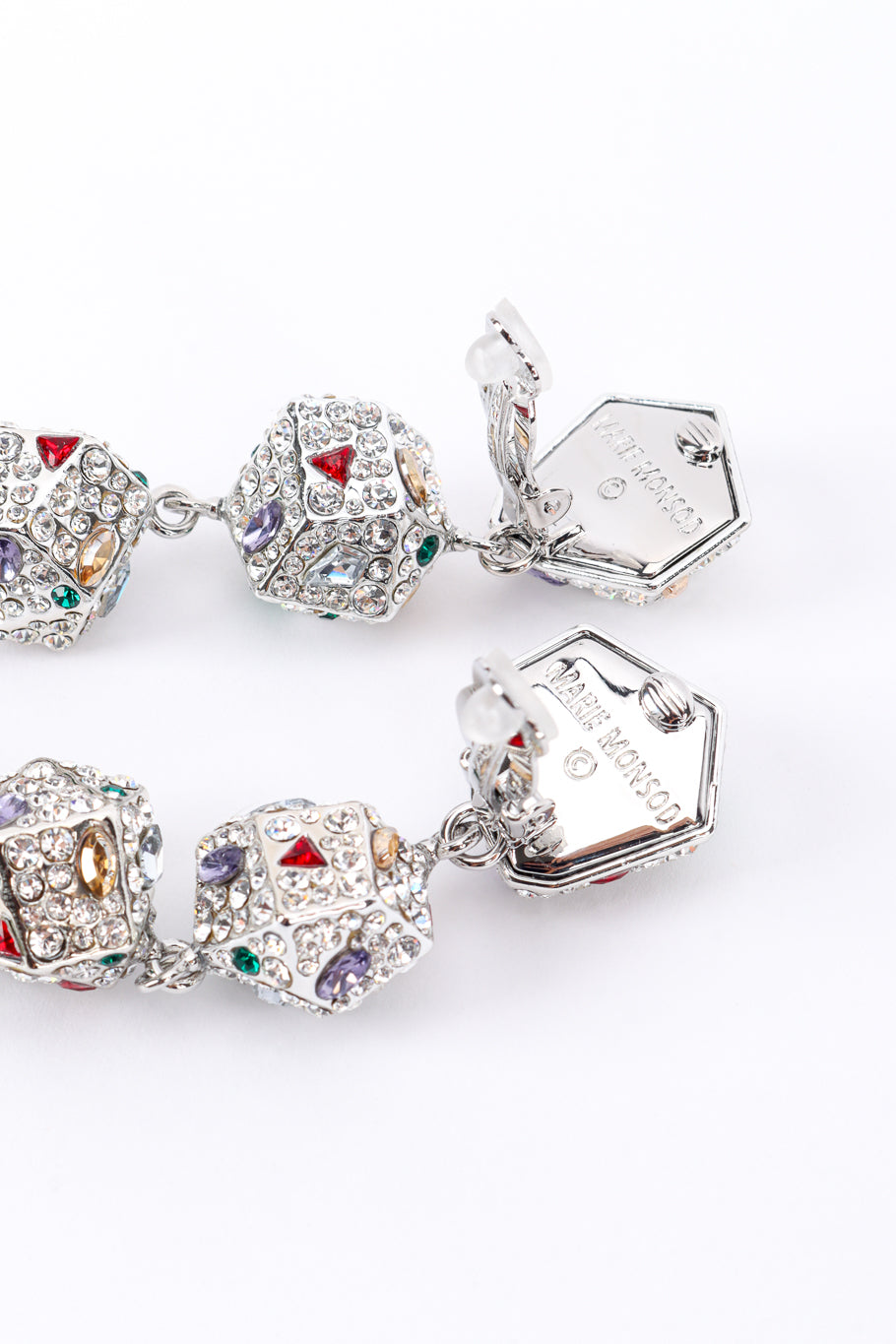 Nina Women's Nugget Earrings | Crystal-Embellished Geometric Design - 7